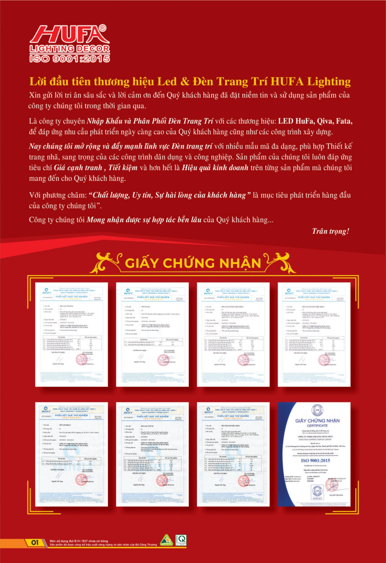 Bảng giá đèn LED HUFA 2026